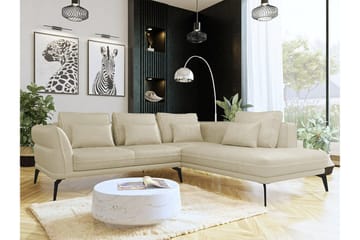 Graystone 4-sits Hörnbäddsoffa beige - Huonekalut - Sohva - Divaanisohva - 4 istuttava sohva divaanilla