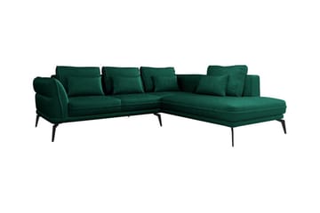Graystone 4-sits Hörnbäddsoffa Dark green - Huonekalut - Sohva - Divaanisohva - 4 istuttava sohva divaanilla