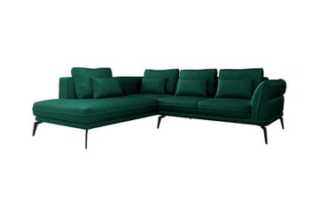 Graystone 4-sits Hörnbäddsoffa Dark green - Huonekalut - Sohva - Divaanisohva - 4 istuttava sohva divaanilla