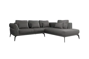 Graystone 4-sits Hörnbäddsoffa Dark grey - Huonekalut - Sohva - Divaanisohva - 4 istuttava sohva divaanilla