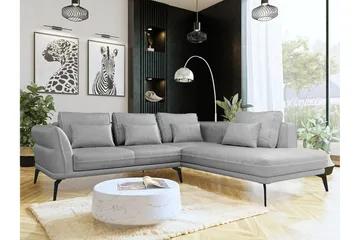 Graystone 4-sits Hörnbäddsoffa Light grey/Dark grey - Huonekalut - Sohva - Divaanisohva - 4 istuttava sohva divaanilla