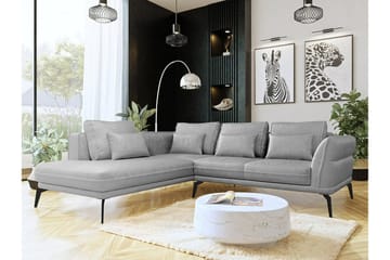Graystone 4-sits Hörnbäddsoffa Ljusgrå - Huonekalut - Sohva - Divaanisohva - 4 istuttava sohva divaanilla
