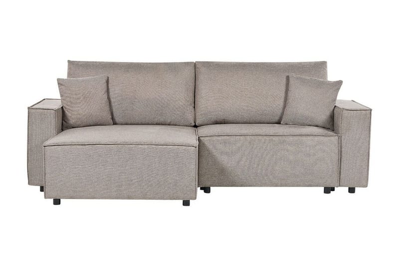 Hörnbäddsoffa Taupe Vänstervänd - Huonekalut - Sohva - Vuodesohva