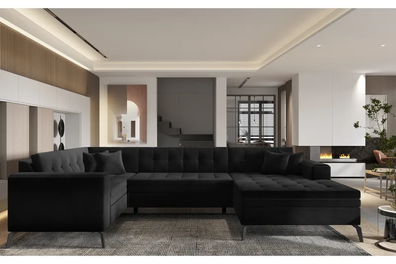 HörnVuodesohva Brookshire med Divan Oikea, Antrasiitti