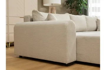 Handda Vuodesohva Divaanilla 3-istuttava Bouclé - Beige - Huonekalut - Sohva - Vuodesohva