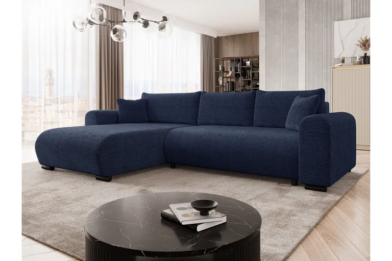 Handda Vuodesohva Divaanilla 3-istuttava Chenille - Laivastonsininen - Huonekalut - Sohva - Vuodesohva