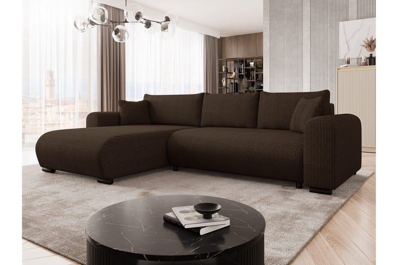 Handda Vuodesohva Divaanilla 3-istuttava Manchester - Ruskea - Huonekalut - Sohva - Vuodesohva