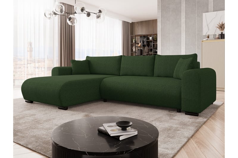 Handda Vuodesohva Divaanilla 3-istuttava Manchester - Vihreä - Huonekalut - Sohva - Vuodesohva
