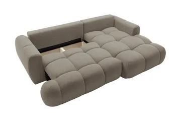 Handu Vuodesohva Divaanilla 3-istuttava Bouclé - Beige - Huonekalut - Sohva - Vuodesohva