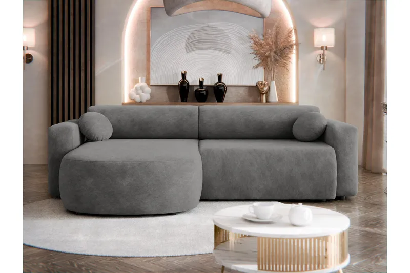 Hanish Vuodesohva Divaanilla 3-istuttava - Harmaa - Huonekalut - Sohva - Vuodesohva