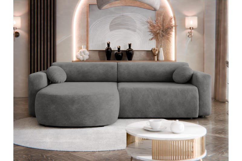 Hanish Vuodesohva Divaanilla 3-istuttava - Harmaa - Huonekalut - Sohva - Vuodesohva