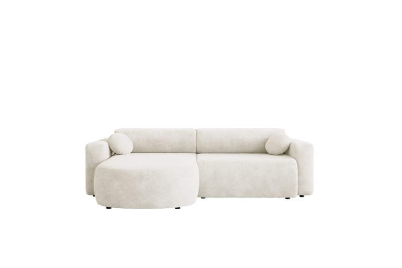 Hanish Vuodesohva Divaanilla 3-istuttava Plyysi - Beige - Huonekalut - Sohva - Vuodesohva