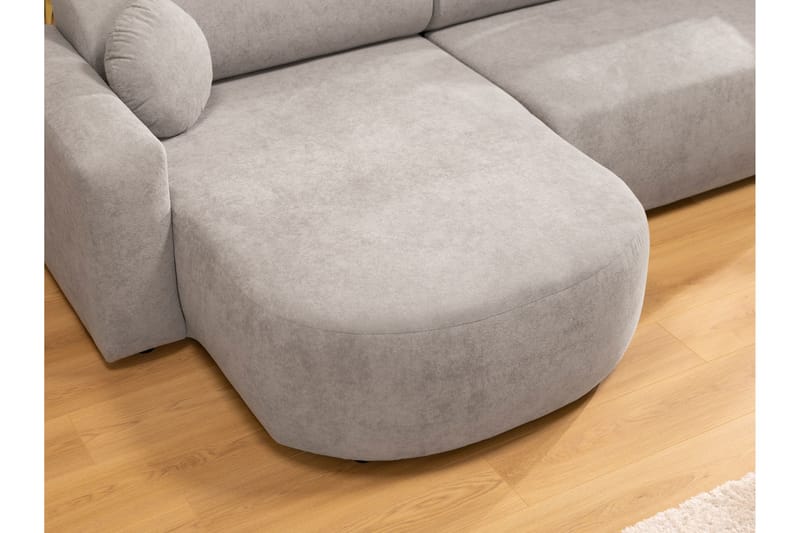Hanish Vuodesohva Divaanilla 3-istuttava Plyysi - Beige - Huonekalut - Sohva - Vuodesohva
