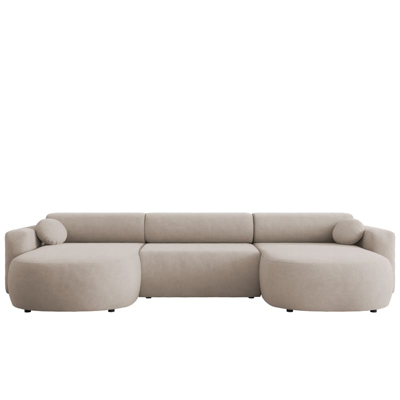 Hanish Vuodesohva kaksoisdivaanilla 5istuttava - Beige - Huonekalut - Sohva - Vuodesohva
