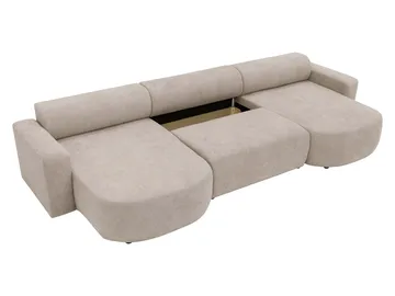 Hanish Vuodesohva kaksoisdivaanilla 5istuttava - Beige - Huonekalut - Sohva - Vuodesohva