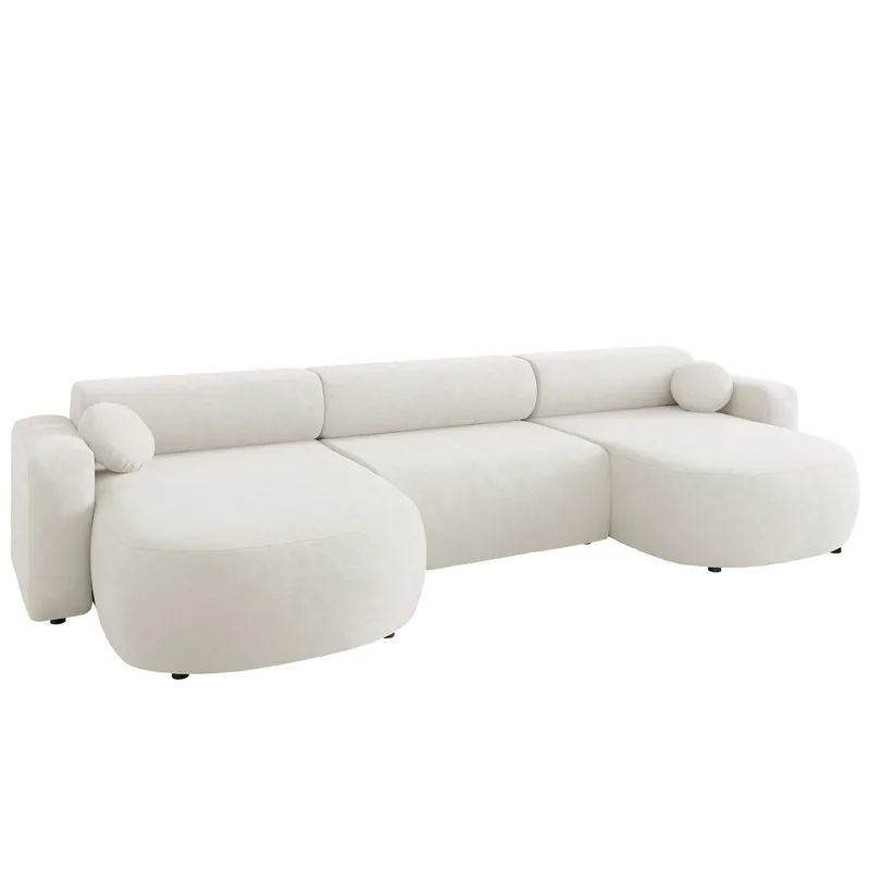 Hanish Vuodesohva kaksoisdivaanilla 5istuttava, Valkoinen