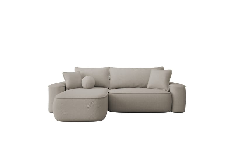 Harak Vuodesohva Divaanilla 3-istuttava Plyysi - Beige - Huonekalut - Sohva - Vuodesohva