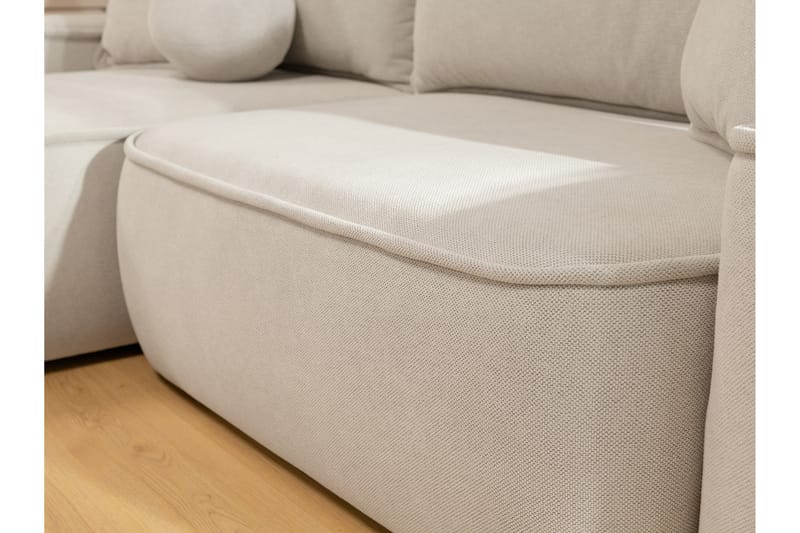 Harak Vuodesohva Divaanilla 3-istuttava Plyysi - Harmaa - Huonekalut - Sohva - Vuodesohva