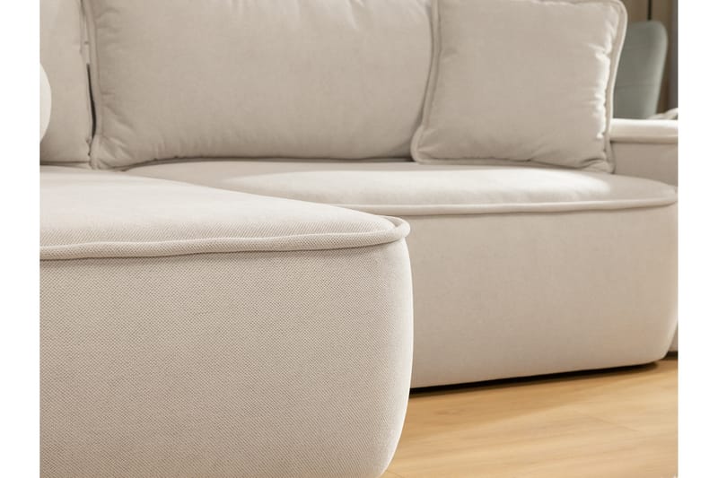 Harak Vuodesohva Divaanilla 3-istuttava Plyysi - Harmaa - Huonekalut - Sohva - Vuodesohva