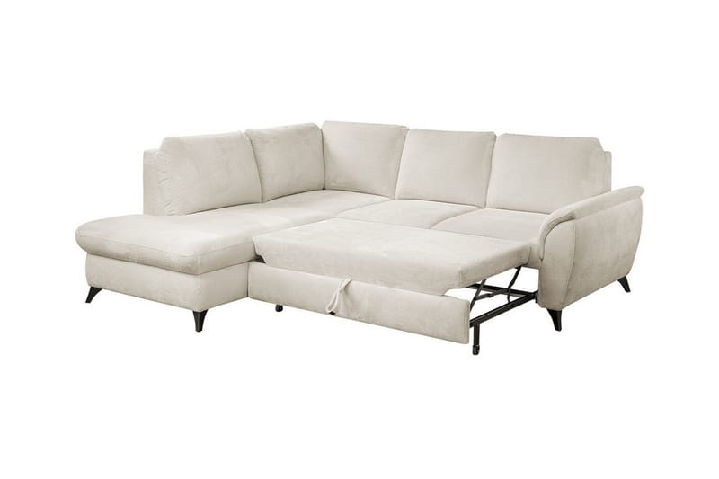 Hereford 3-istuttava oikeanpuoleinen kulmavuodesohva 126x185 cm säilytystilalla kankaalla - Harmaa - Huonekalut - Sohva - Vuodesohva