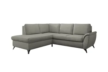 Hereford 3-istuttava vasen kulmavuodesohva 126x185 cm säilytystilalla kangasta - Harmaa - Huonekalut - Sohva - Vuodesohva