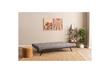 Hetalia 3-istuttava suorakaiteen muotoinen vuodesohva 100x180 cm kangas - Harmaa - Huonekalut - Sohva - Vuodesohva - 3 istuttava vuodesohva