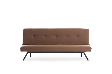 Hetalia 3-istuttava suorakulmainen vuodesohva 102x180 cm kankaasta - Ruskea - Huonekalut - Sohva - Vuodesohva - 3 istuttava vuodesohva