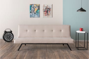 Hetalia 3-istuttava vuodesohva 102x180 cm kankaalla - Beige - Huonekalut - Sohva - Vuodesohva - 3 istuttava vuodesohva