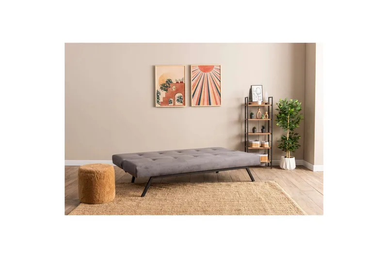 Hetalia Vuodesohva 3-sits - Harmaa - Huonekalut - Sohva - Vuodesohva - 3 istuttava vuodesohva