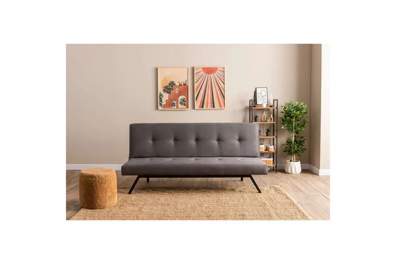 Hetalia Vuodesohva 3-sits - Harmaa - Huonekalut - Sohva - Vuodesohva - 3 istuttava vuodesohva