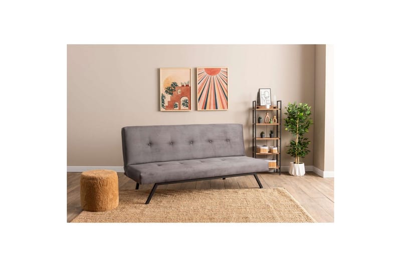 Hetalia Vuodesohva 3-sits - Harmaa - Huonekalut - Sohva - Vuodesohva - 3 istuttava vuodesohva