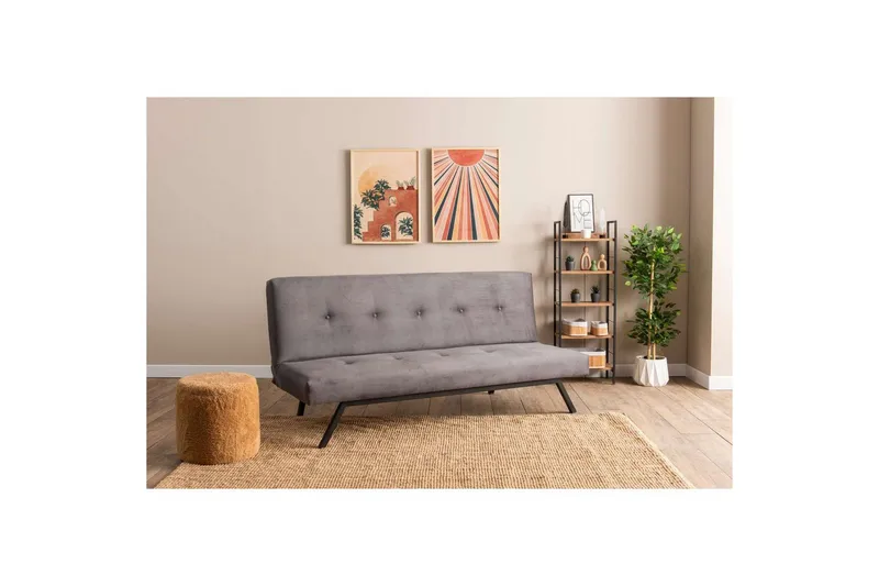 Hetalia Vuodesohva 3-sits - Harmaa - Huonekalut - Sohva - Vuodesohva - 3 istuttava vuodesohva