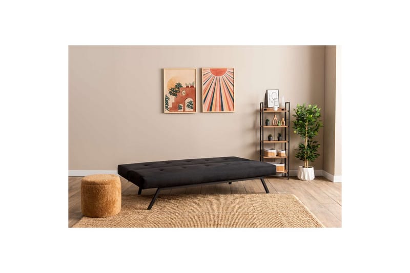 Hetalia Vuodesohva 3-sits - Musta - Huonekalut - Sohva - Vuodesohva - 3 istuttava vuodesohva