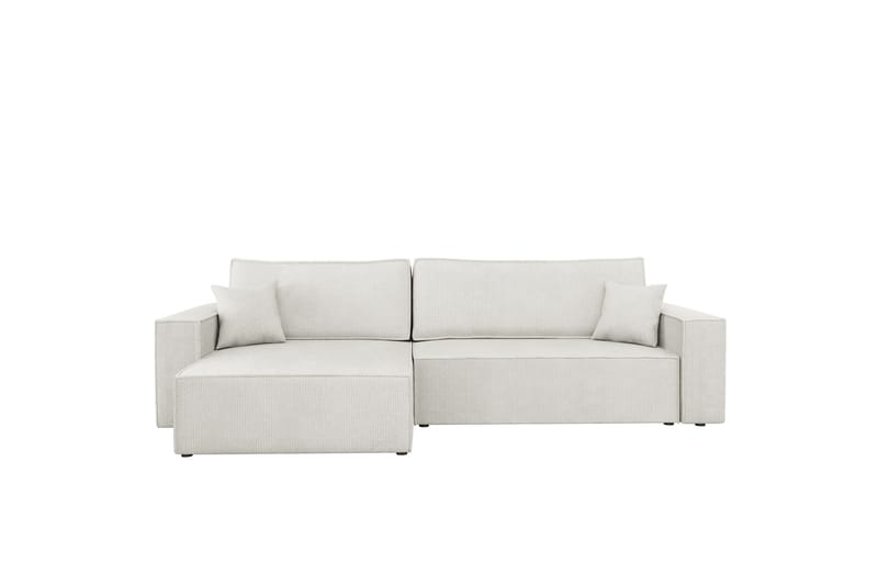 Hobson Vuodesohva Divaanilla 3-istuttava Plyysi, Valkoinen