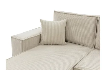 Hobson Vuodesohva Divaanilla 3-istuttava Plyysi - Beige - Huonekalut - Sohva - Vuodesohva