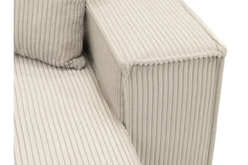 Hobson Vuodesohva Divaanilla 3-istuttava Plyysi - Beige - Huonekalut - Sohva - Vuodesohva