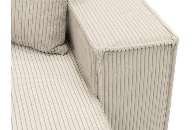 Hobson Vuodesohva Divaanilla 3-istuttava Plyysi - Valkoinen - Huonekalut - Sohva - Vuodesohva