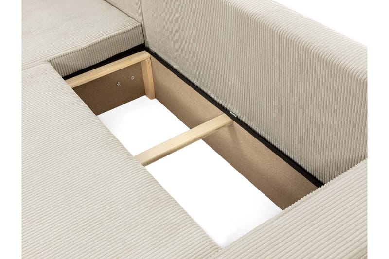 Hobson Vuodesohva Divaanilla 3-istuttava Plyysi - Valkoinen - Huonekalut - Sohva - Vuodesohva