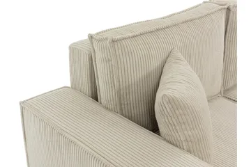 Hobson Vuodesohva Divaanilla 3-istuttava Plyysi - Beige - Huonekalut - Sohva - Vuodesohva