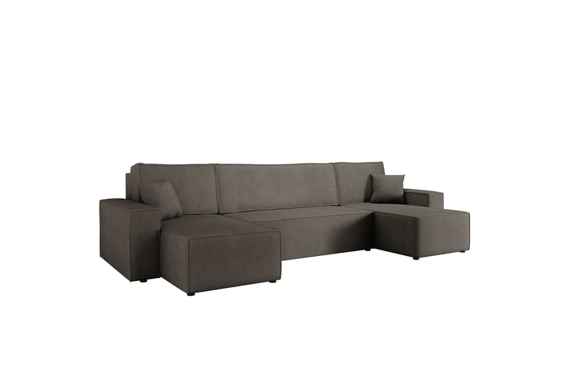 Hobson Vuodesohva Tupladivaanilla 4-istuttava Plyysi, Harmaa