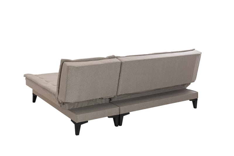 Hunterville 4-istuttava oikeanpuoleinen l-mallinen vuodesohva 107x225 cm kankaalla - Beige - Huonekalut - Sohva - Vuodesohva