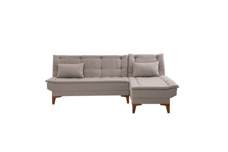 Hunterville 4-istuttava vasen l-mallinen vuodesohva 107x225 cm kankaalla - Beige - Huonekalut - Sohva - Vuodesohva