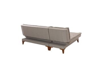 Hunterville 4-istuttava vasen l-mallinen vuodesohva 107x225 cm kankaalla - Beige - Huonekalut - Sohva - Vuodesohva
