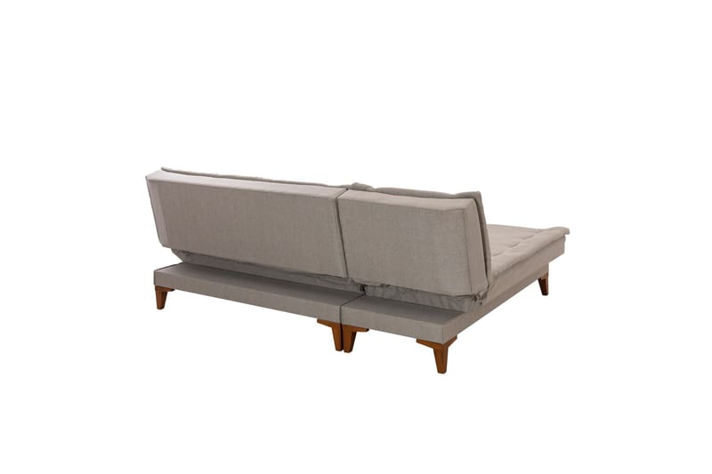 Hunterville 4-istuttava vasen l-mallinen vuodesohva 107x225 cm kankaalla - Beige - Huonekalut - Sohva - Vuodesohva