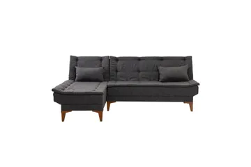 Hunterville vasen l-mallinen vuodesohva 107x225 cm kankaalla - Antrasiitti - Huonekalut - Sohva - Vuodesohva