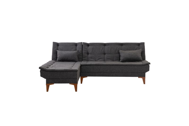 Hunterville vasen l-mallinen vuodesohva 107x225 cm kankaalla - Antrasiitti - Huonekalut - Sohva - Vuodesohva