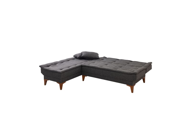 Hunterville vasen l-mallinen vuodesohva 107x225 cm kankaalla - Antrasiitti - Huonekalut - Sohva - Vuodesohva