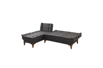 Hunterville vasen l-mallinen vuodesohva 107x225 cm kankaalla - Antrasiitti - Huonekalut - Sohva - Vuodesohva