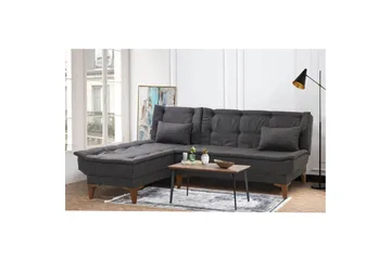 Hunterville vasen l-mallinen vuodesohva 107x225 cm kankaalla - Antrasiitti - Huonekalut - Sohva - Vuodesohva