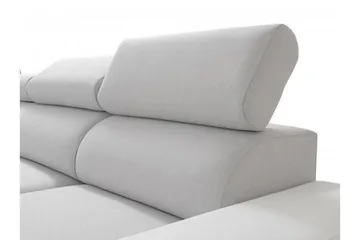 Kahundji vasen kulmavuodesohva 127x284 cm säilytystilalla kankaasta - Antrasiitti - Huonekalut - Sohva - Vuodesohva - Divaanivuodesohva